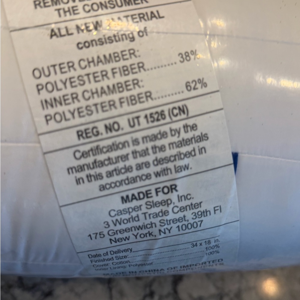 Utopia standard White Bedding Pillow new in package